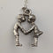Vintage Boy & Girl Silver Charm Pendant with Pure Silver Necklace Total 6.2g